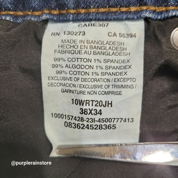 Wrangler Retro Jeans 38x34 Measures 38x32 Relaxed Bootcut Western Cowboy Rodeo - Picture 5 of 11